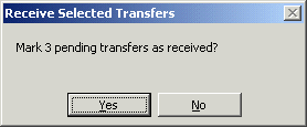 Selectively receive transfer transactions